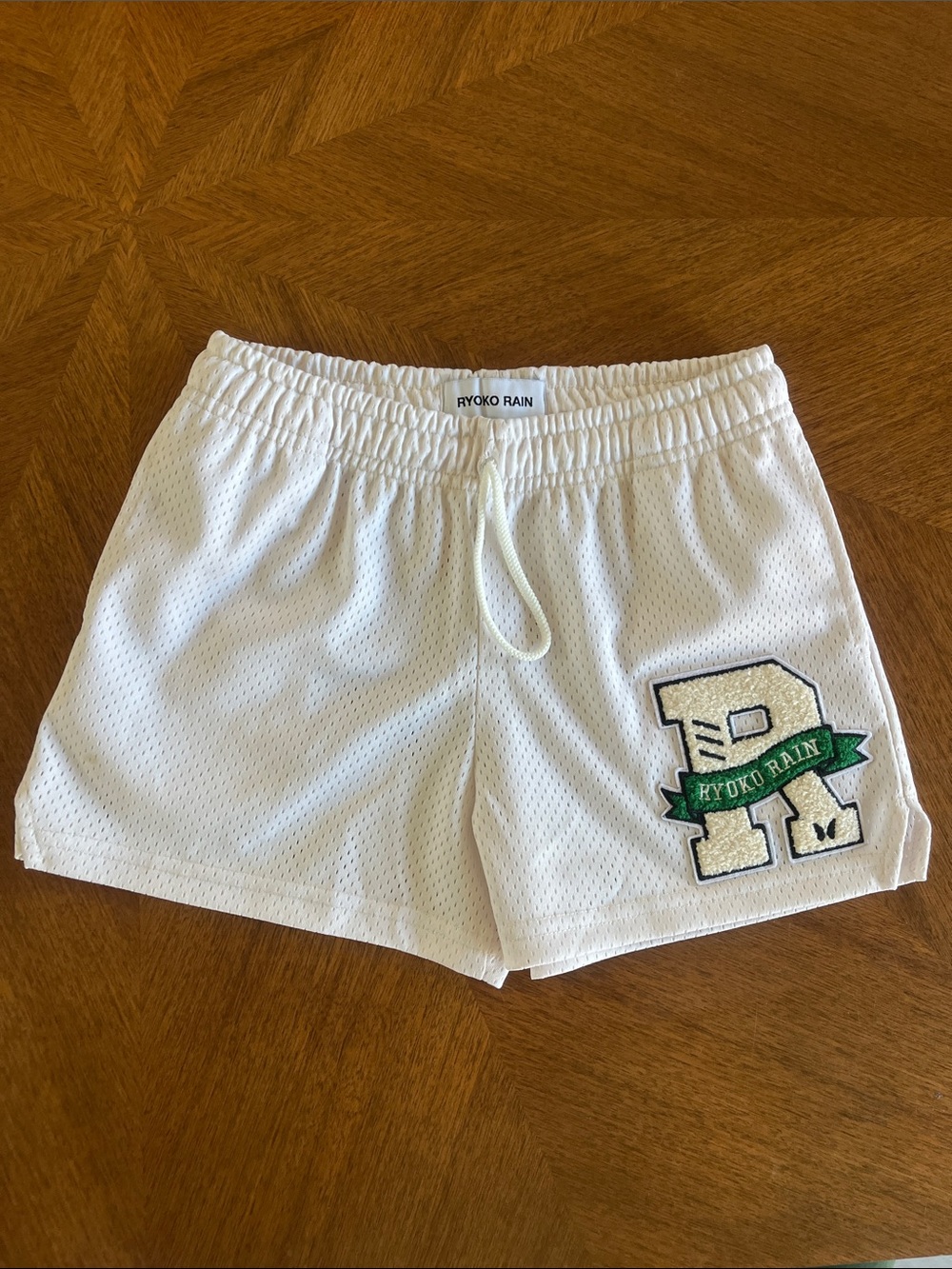 Ryoko Rain Classic Mesh Shorts Off White Beige M Medium Kids Youth S